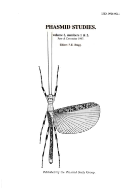 Phasmid Studies 6(1&2)