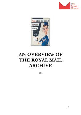 An Overview of the Royal Mail Archive