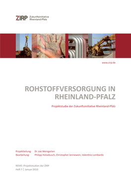 Rohstoffversorgung in Rheinland-Pfalz