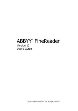 ABBYY® Finereader