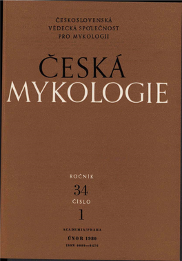 Československá Vědecká Spoiečnost Pro Mykologii