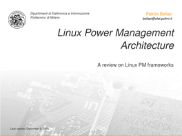 Linux Power Management Architecture