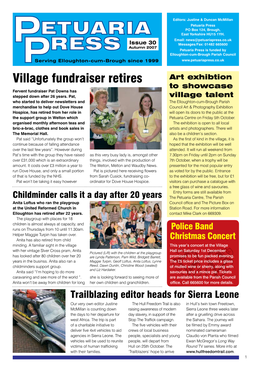 Village Fundraiser Retires Art Exhibtion to Showcase Fervent Fundraiser Pat Downs Has Stepped Down After 26 Years