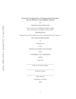 Geometric Combinatorics of Transportation Polytopes and the Behavior of the Simplex Method