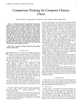 Comparison Training for Computer Chinese Chess 1