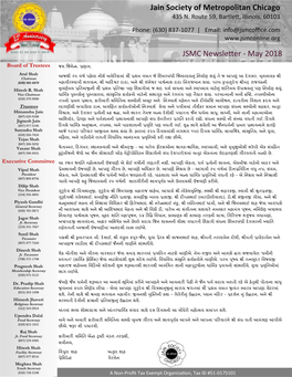 Jain Society of Metropolitan Chicago JSMC Newsletter