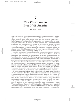 The Visual Arts in Post-1945 America