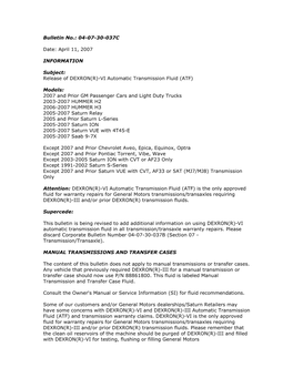 VI Automatic Transmission Fluid (ATF)