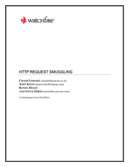 Http Request Smuggling