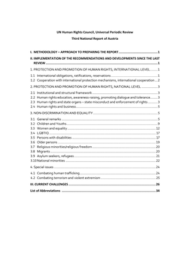 Third National Report of Austria