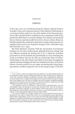 LOBBYING in Late 1992, News Was Circulating Among the Chinese