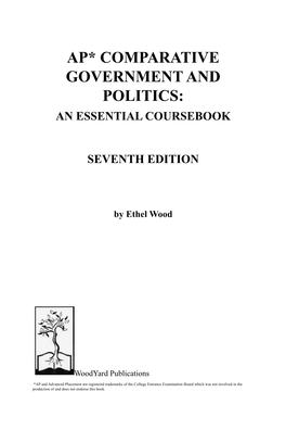 Ap* Comparative Government and Politics: an Essential Coursebook