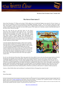 The Sierra Chest Turns 3!