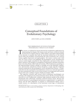 Conceptual Foundations of Evolutionary Psychology