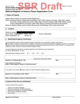 National Register of Historic Places Registration Form