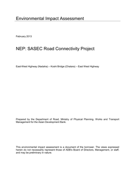 NEP: SASEC Road Connectivity Project