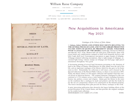 New Acquisitions in Americana May 2021