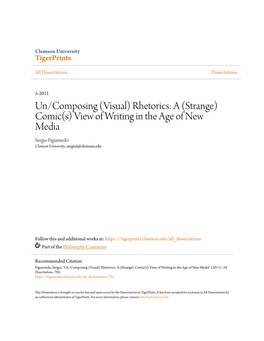 (Visual) Rhetorics: a (Strange) Comic(S) View of Writing in the Age of New Media Sergio Figueiredo Clemson University, Sergiof@Clemson.Edu