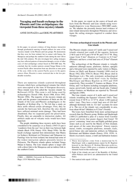 Voyaging and Basalt Exchange in the Phoenix and Line Archipelagoes: the Viewpoint from Three Mystery Islands