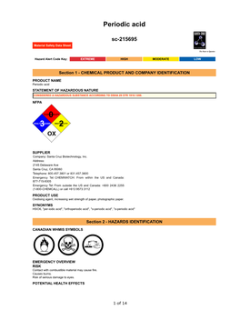 Periodic Acid