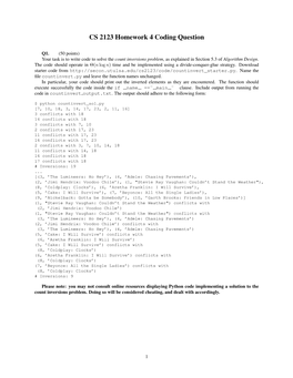 CS 2123 Homework 4 Coding Question