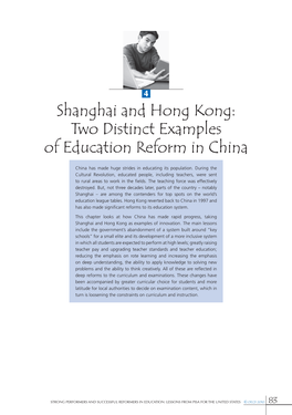 Shanghai and Hong Kong: Two Distinct Examples of Education Reform in China