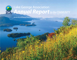 Lake George Association Annual Reportto the COMMUNITY