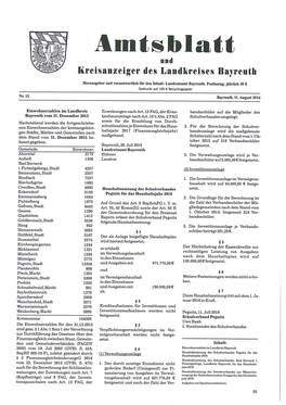 Kreisanzeigei' Des Landkreises Bayreuth