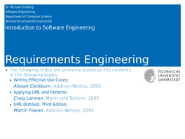 Requirements Engineering