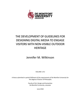 The Development of Guidelines for Designing Digital Media to Engage Visitors with Non-Visible Outdoor Heritage
