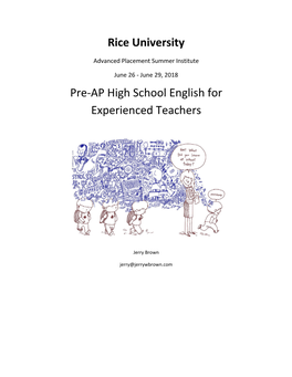 Rice University Pre-AP High School English For