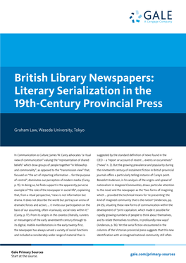 Literary Serialization in the 19Th-Century Provincial Press