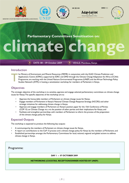 Parliamentary Committees Sensitisation On: Climate Change