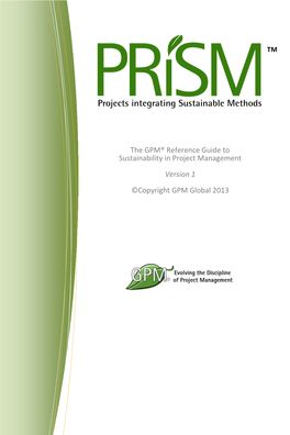 The GPM® Reference Guide to Sustainability in Project Management