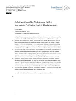 Definitive Evidence of the Mediterranean Outflow Heterogeneity