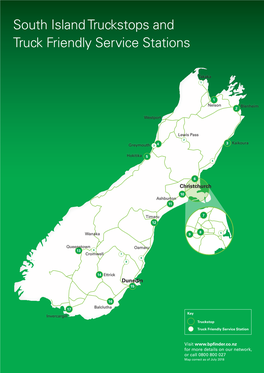 South Island Truckstops and Truck Friendly Service Stations