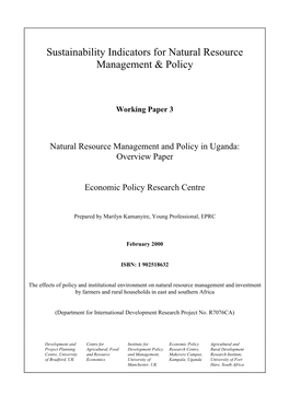 Overview of Land Use and Management in Uganda