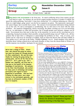 December 2006 Newsletter In