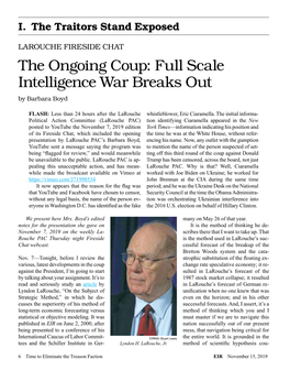 The Ongoing Coup: Full Scale Intelligence War Breaks out by Barbara Boyd