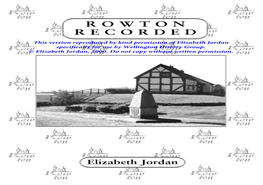 Rowton Recorded