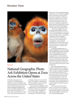National Geographic Photo Ark Exhibition Opens at Zoos Across
