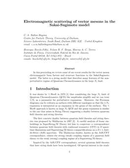 Electromagnetic Scattering of Vector Mesons in the Sakai-Sugimoto Model