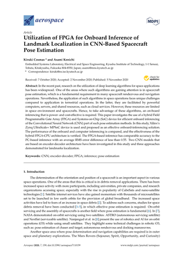 Utilization of FPGA for Onboard Inference of Landmark Localization in CNN-Based Spacecraft Pose Estimation