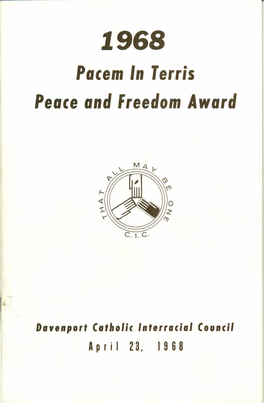 Pacem in Terris Peace and Freedom Award