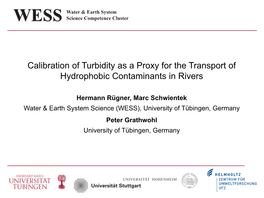 Calibration of Turbidity As a Proxy for the Transport of Hydrophobic Contaminants in Rivers