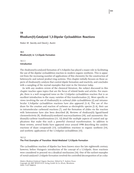 Rhodium(II)-Catalyzed 1,3-Dipolar Cycloaddition Reactions