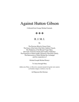 Against Hutton Gibson