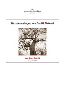 De Nakomelingen Van Daniël Rietveld