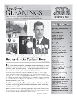 In This Issue... Bob Arvin