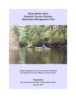 Great Works River Managment Plan